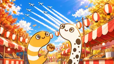 東松島秋まつりのイメージ（ちんあなご）