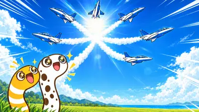 小松基地航空祭の予行のイメージ（ちんあなご）